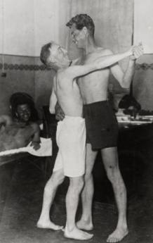 John Heartfield and Max Alpert dancing the "Foxtrott", Batumi, Soviet Union, Georgia, 1931. Photo: Akademie der Künste, Berlin, JHA 586/2.4.2.