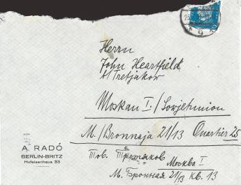 Während seines Moskau-Aufenthalts 1931 wohnte Heartfield bei Sergej Tretjakow. Foto: Akademie der Künste, Berlin, JHA 203